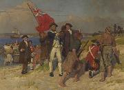 E.Phillips Fox Landing of Captain Cook at Botany Bay oil painting reproduction